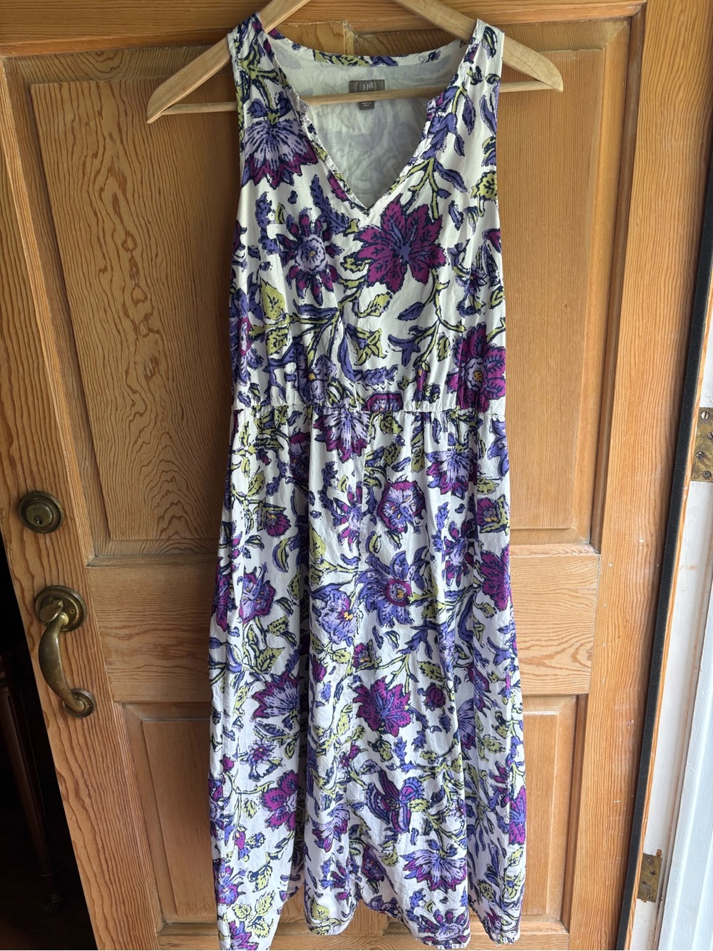 Floral Print Cotton Dress | J. Jill | size Petite Small